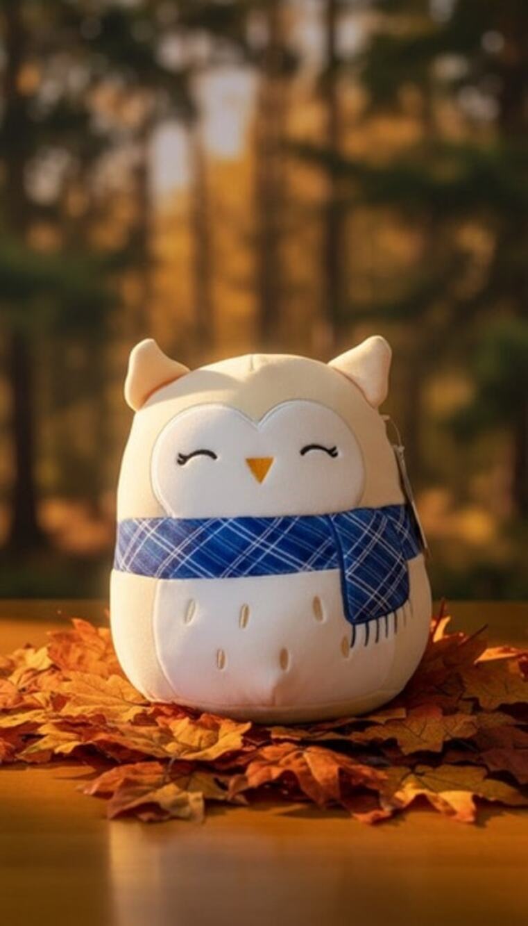 NWT Squishmallows Vee Winter Owl Plush Scarf 8 in Hang Tag